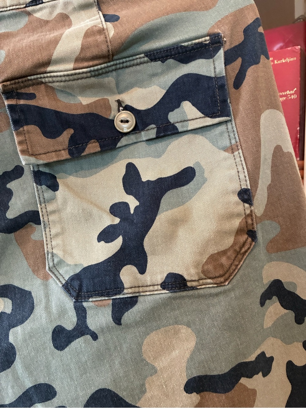 Sanctuary women’s Camo Cargo Pants - Blue, Brown, Tan - Picture 4 of 4